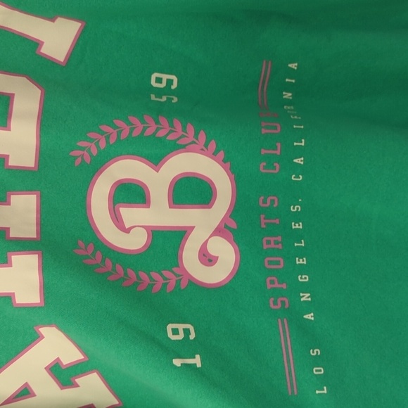 NWT. Barbie zip up hoodie. Women's/Juniors large zip up hoodie. Green hoodie. - Picture 6 of 6